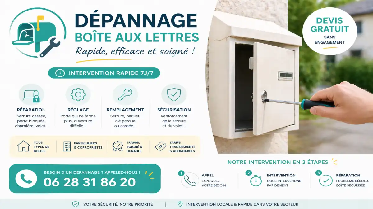 Dépannage boîte aux lettres à Marseille 13015 urgent
