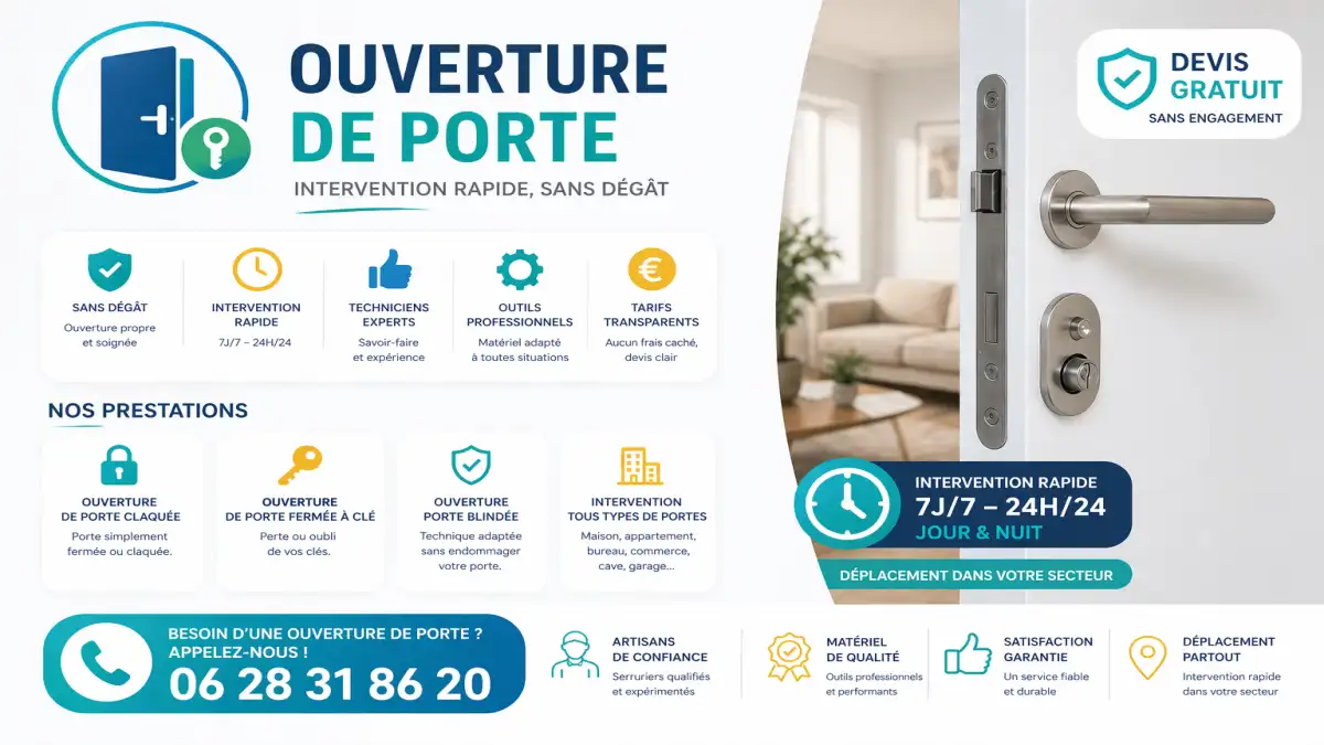 Ouverture de porte à Marseille 13009 urgence 24h