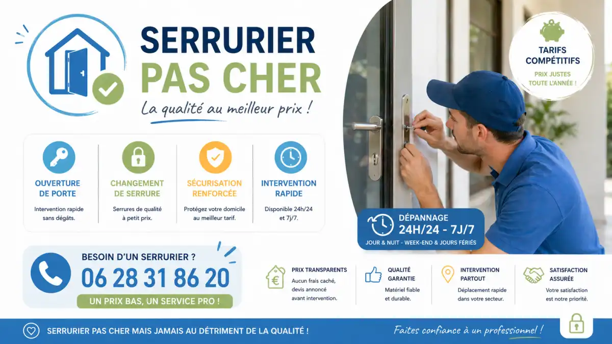 Serrurier pas cher à Gignac-la-nerthe dépannage 24h